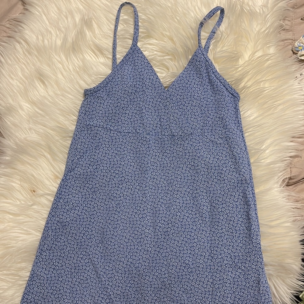 Brandy Melville Blue Floral Amara Mini Dress Gem